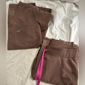 Smokey Taupe FIGS scrub set